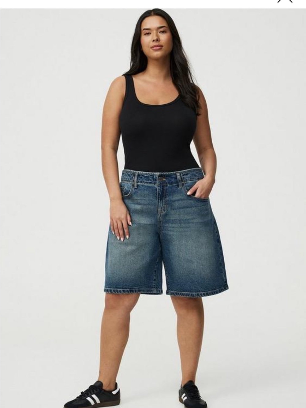 Brand new Torrid blue jean baggy jorts shorts